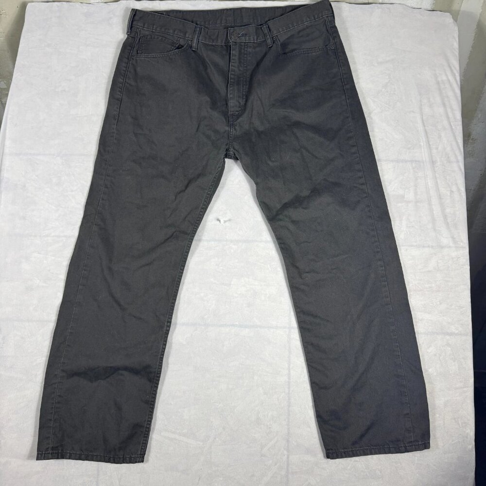 Levi's 505 Men's Straight‎ Leg Jeans Black Denim Zip Fly 5-Pocket Design W40 L30